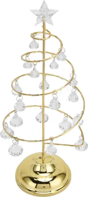 Produktbild von Weihnachtsbaum Kristall Tischleuchte LED Weihnachtsbaum Tischlampe für Schlafzimmer Bad Treppe Warm Gold