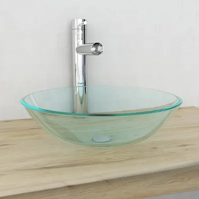 Produktbild von ZMH Waschbecken gehärtetes Glas 42 cm transparent