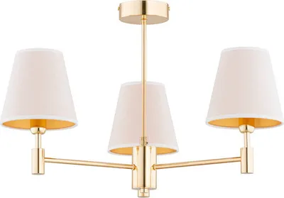 Obrázek produktu pro Klasická zlatá stropní lampa 3 bílá stínidla ASTRIT 3xE14 10W ALF28723 Alfa