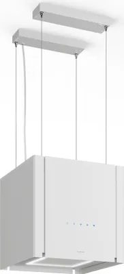 Image de Klarstein Velaire Hotte Aspirante de Plafond - A++ Éco, 601 m³/h, Ultra Silencieuse 62 dB, Commandes Tactiles, LED, Filtre Charbon, 41x41x40 cm, Hotte Cuisine, Blanc