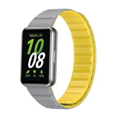 Image de Pour Samsung Galaxy Fit 3 Design Fermoir magnétique Bracelet de remplacement en silicone Neuf