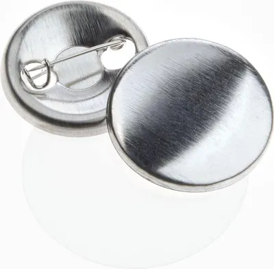 Produktbild von 25 mm Buttonblanks (100 Stück) zum Erstellen von Badges mit Sicherheitsnadeln