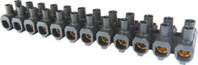 Produktbild von Gewindeklemmenblock 12-polig 35mm schwarz Simet 89150007