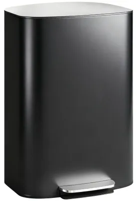 Obrázek produktu pro Kuchyňský odpadkový koš 50 l, pedál, tiché zavírání, černý