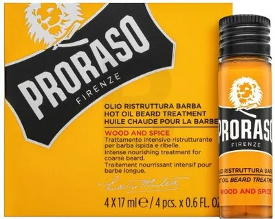 Produktbild von Proraso Wood And Spice Haaröl Hot Oil Beard Treatment 4 x 17 ml