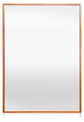 Obrázok produktu pre Elegance by Casa Chic - Kovové nástenné zrkadlo - 50 x 70 cm - Pozinkovaný kov - Ideálne do kúpeľní a obývacích izieb - Rose Gold