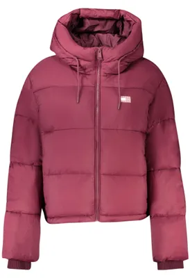 Produktbild von Tommy Hilfiger Ripstop Hooded Puffer Jacket, Weiblich, Erwachsener, Regular fit, Tunnelzugverschluss, Reißverschluss, Nylon, Beere