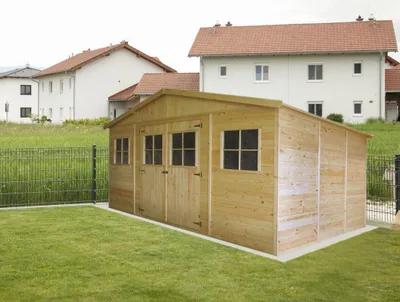 Produktbild von Gartengerätehaus München - 4,14 x 3,20 Meter aus vorgefertigten Elementen