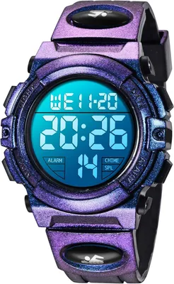 Produktbild von Armbanduhr Digital Uhren für Kinder 50M Wasserdicht Sports Outdoor Digitaluhr Kinder Silikon Wecker/Stoppuhr/LED-Licht/Stoßfest/Datum, Elektronische