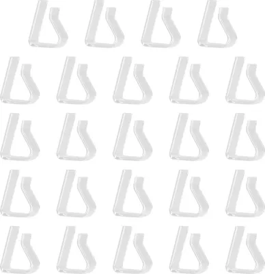 Produktbild von 24 Stück transparente Tischdeckenklammern, wiederverwendbar, einfache Installation, winddicht, transparent, Klemmen, Tischdeckenhalter