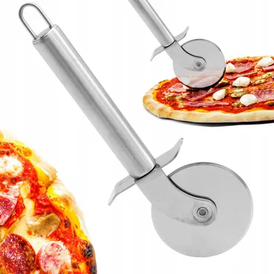 Zdjęcie produktu dla Radełko Nóż do Ciasta Pizzy Okrągły 21cm Nierdzewny Obrotowy