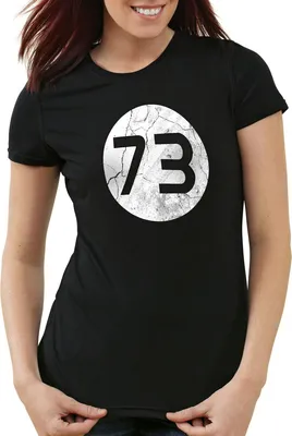 Produktbild von style3 Sheldon Lieblingszahl 73 Damen T-Shirt, Farbe:Schwarz, Größe:M