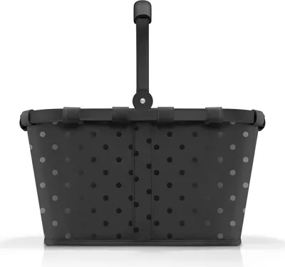 Immagine prodotto di reisenthel carrybag, Einkaufskorb, Korb, Picknickkorb, Frame Glossy Dots Black, 22 L, BK7076