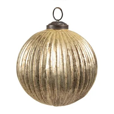 Produktbild von Clayre & Eef Weihnachtskugel Ø 8 cm Goldfarbig Glas
