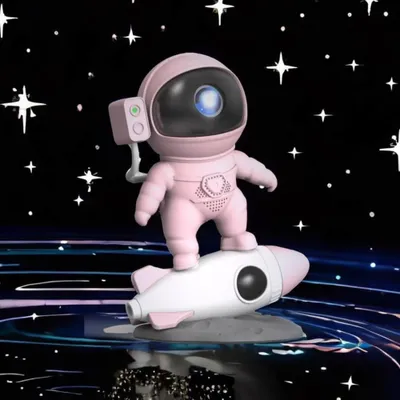 Immagine prodotto di Proiettore di luce notturna astronauta Wired LED Bluetooth 360° rotazione musica portatile stella coperta regalo di nascita classe energetica E