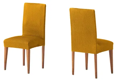 Productafbeelding van Martina Home Tunez stoelhoes, stof, met rugleuning, 24 x 30 x 6 cm, mostergeel