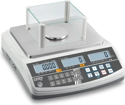 Produktbild von KERN & SOHN Zählwaage, 0,3 kg, Edelstahl, Edelstahl, LCD, 2 cm, 2,6 kg
