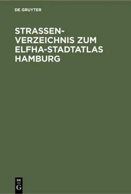 Produktbild von Straßenverzeichnis zum Elfha-Stadtatlas Hamburg