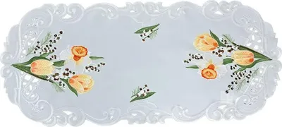 Immagine prodotto di Tovaglia, runner, ricamato, motivo pasquale, fiori 45x90
