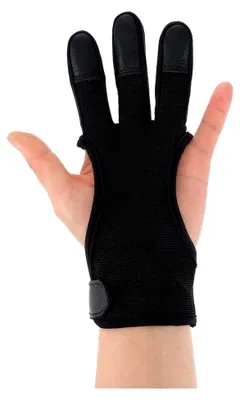 Produktbild von Bogenschießhandschuh 3 Finger, verstellbarer Schießhandschuh für Jugendliche, Erwachsene und Anfänger