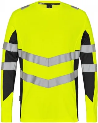 Produktbild von F. Engel Safety Langarm-Shirt, Gelb/Schwarz, Gr. L