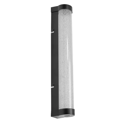Produktbild von LEDVANCE ORBIS Tube LED-Spiegel-/Wandleuchte, schwarz, Glas mit Blaseneffekt, 9W, 820lm, dimmbar, 3000/4000K über Wandschalter einstellbar, 40cm Durchmesser, IP44 Schutz vor Fremdkörpern/Spritzwasser
