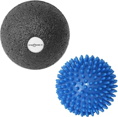 Produktbild von ø 9cm Massageball Igelball +  ø 10cm Faszienball