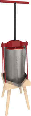 Produktbild von 10L Obstpresse 810111 | XXL Weinpresse aus Stahl Edelstahlkorb Fruchtpresse | Saftpresse Beerenpresse mit Metallkorb