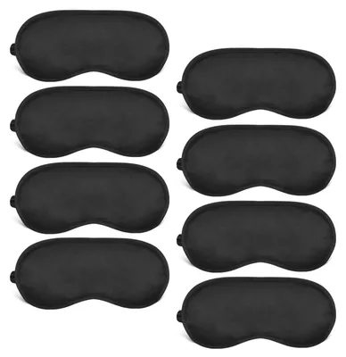 Image de Lot de 8 masques de sommeil pour ceux qui dorment sur le côté, masque occultant avec élastique, masque de sommeil portable, masque de nuit confortable pour hommes et femmes