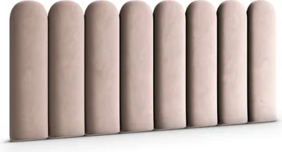 Produktbild von Polsterpaneel ovales WANDPOLSTER Wandkissen Bettkopfteil Wandpaneel Magic Velvet Puderrosa 30 cm x 100 cm