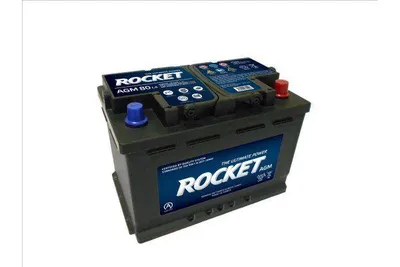 Produktbild von Autobatterie ROCKET 12 V 80 Ah 800 A/EN BAT080AGM L 315mm B 175mm H 190mm NEU