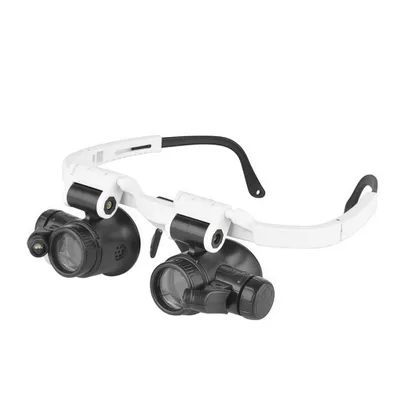 Produktbild von Kopfband Lupe mit LED – 8X 15X 23X Vergrößerung für Schmuck & Reparatur