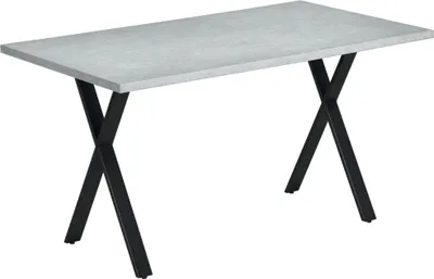 Produktbild von Esstisch, Küchentisch, Tischplatte in Steinoptik, Stahlbeine, 140 x 80 x 76 cm