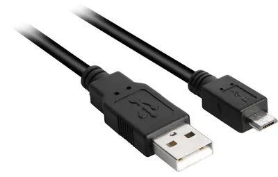 Produktbild von Sharkoon 4044951015474, 0,5 m, USB A, Micro-USB B, USB 2.0, Männlich/Männlich, Schwarz