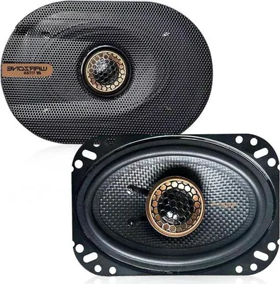 Image de Kit de haut-parleurs en fibre de verre pour voiture - 4 x 6 pouces - Noir - Mise à niveau du système audio de voiture