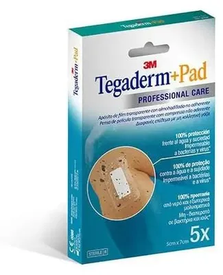 Obrázek produktu pro Tegaderm vycpávkové dlahy 5 x 7 cm, 5 kusů, 3 m