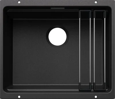 Produktbild von BLANCO ETAGON 500-U für Farbige Komponenten Einbauspüle SILGRANIT anthrazit ab 60 cm ohne Ablauffernbedienung, mit Zubehör