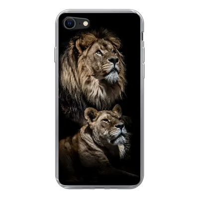 Produktbild von MuchoWow® Handyhülle Schutzhülle Hülle für iPhone 8 Löwe - Löwin - Porträt Silikon Softcase Handy Hülle - Schutzhaube