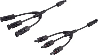 Image de S/CONN connectivité maximale PV4 T-Adapterkabel Set, 3/1, 6mm², schwarz/schwarz, 30cm (02-21053)