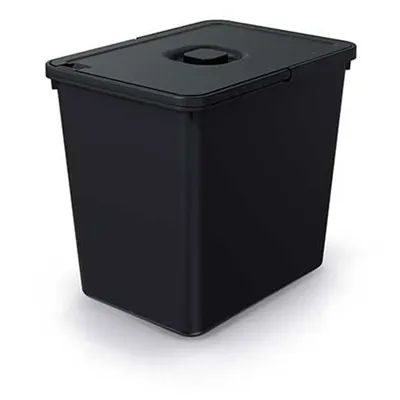 Zdjęcie produktu dla Kosz na śmieci z pokrywką czarny 23 L SYSTEMA BASICA Keden NKS23W-S411