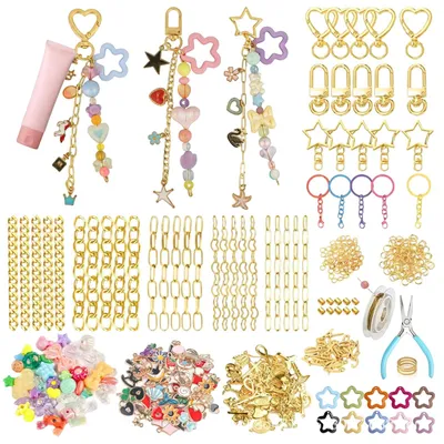 Schmuck-Bastelset 354-teilig mit Anhängern und Werkzeug