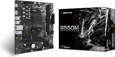 Obrázok produktu pre Biostar B550MT, AMD, Socket AM4, AMD Ryzen 3000 Series, DDR4-SDRAM, 64 GB, DIMM