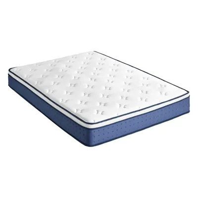 Produktbild von VASAGLE Federkernmatratze Gel-Memory-Schaum, mittelfest,Taschenfederkernmatratze , Schlafzimmer, atmungsaktiv, blau, 140 x 200 x 25 cm