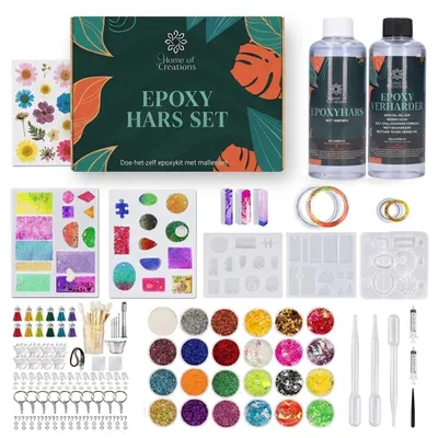 Epoxyset für Schmuck, DIY-Harz-Set mit Formen und Zubehör