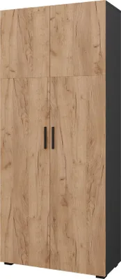 Produktbild von Mehrzweckschrank Vicco Frank Anthrazit/Goldkraft Eiche 80 x 183.8 cm, Model 55773