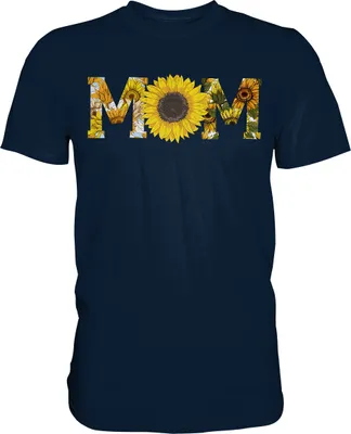 Produktbild von Mom Sonnenblumen T-Shirt Garten Motiv Gärtner Mutter Geschenk – Navy / 5XL