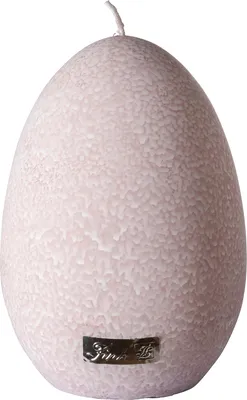 Image de BOUGIE bougie - blanc rosé - paraffine - H. 14cm x L. 10cm x Ø10cm