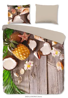 Productafbeelding van Good Morning Dekbedovertrek Katoen Coconut - brown 240x200/220cm
