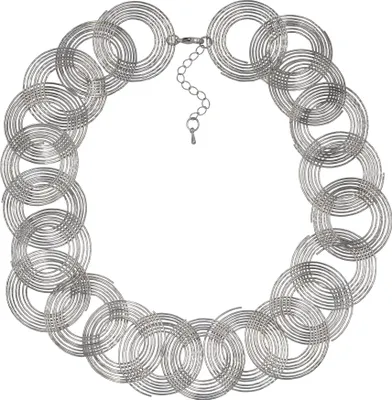 Produktbild von Steuer Modeschmuck Kette Metall 48cm weiß 445050147