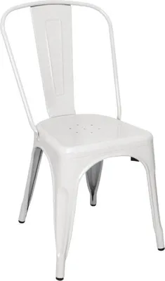 Obrázek produktu pro Ocelová židle Bolero Bistro, bílá (4 kusy)